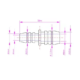 Złączka dwójnik-redukcja plastikowa 8/10mm