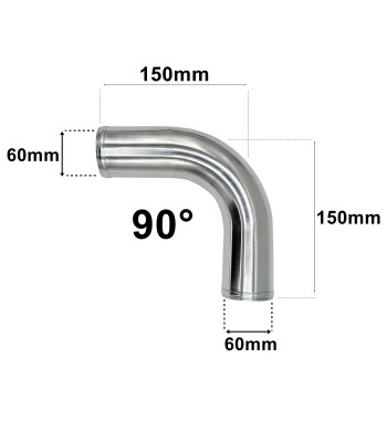 Kolanko Aluminiowe 90st 60mm 30cm