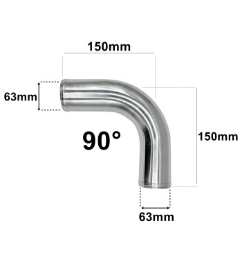 Kolanko Aluminiowe 90st 63mm 30cm