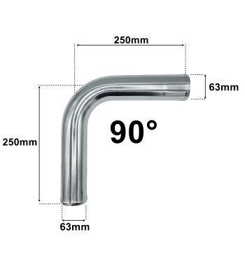 Kolanko Aluminiowe 90st 63mm 50cm