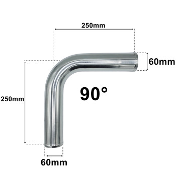 Kolanko Aluminiowe 90st 60mm 50cm