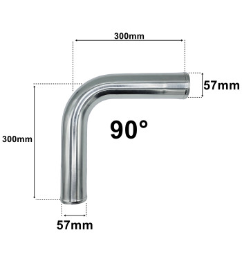 Kolanko Aluminiowe 90st 57mm 60cm