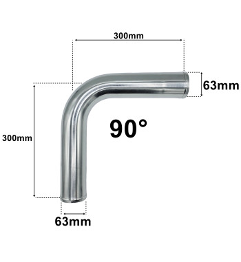 Kolanko Aluminiowe 90st 63mm 60cm