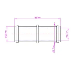 Złączka dwójnik-króciec plastikowa 25mm