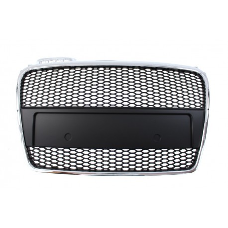 GRILL AUDI A4 B7 RS-STYLE CHROME-BLACK (05-08)