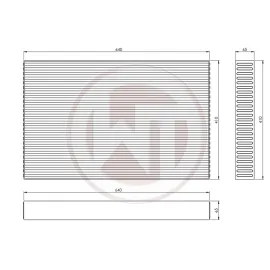 Comp. Intercooler Core 640x410x65
