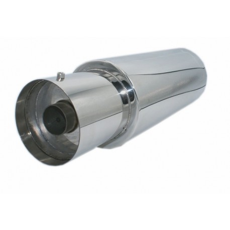 Tłumik końcowy ze stali nierdzewnej 2.5/4" (63/102mm) śr.127mm dł. 470mm