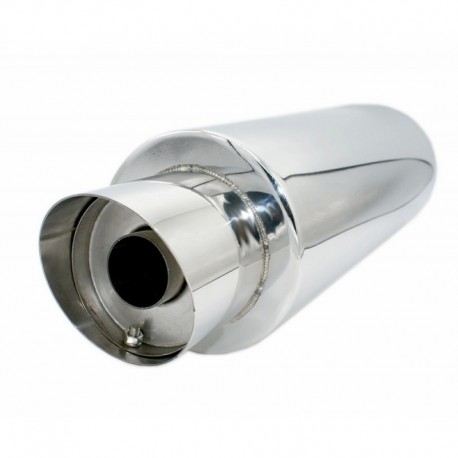 Tłumik końcowy ze stali nierdzewnej silencer 2.25/3.5" (57/89mm) śr.127mm dł. 470mm