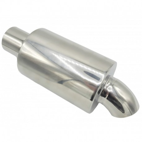 Tłumik końcowy krótki ze stali nierdzewnej 2"/2" (51/51mm) śr.102mm dł. 280mm