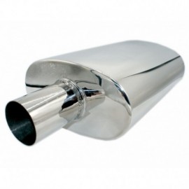 Tłumik środkowy ze stali nierdzewnej 2.5" (63mm) śr. 127x228mm dł.558mm