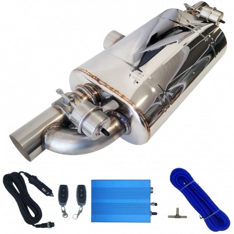 Tłumik sportowy z przepustnicą ze stali nierdzewnej 2.5" 63-63